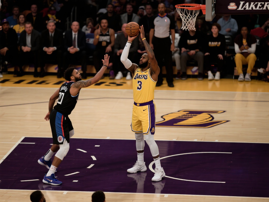 举例来说，在近期的一场比赛中，湖人队通过